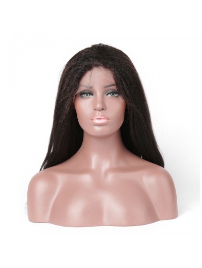 Lace Front Wig Kinky Straight 100% Human Hair