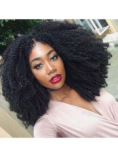 150% Density Human Hair Wigs For Black Women with Baby Hair Kinky Curly Lace Front