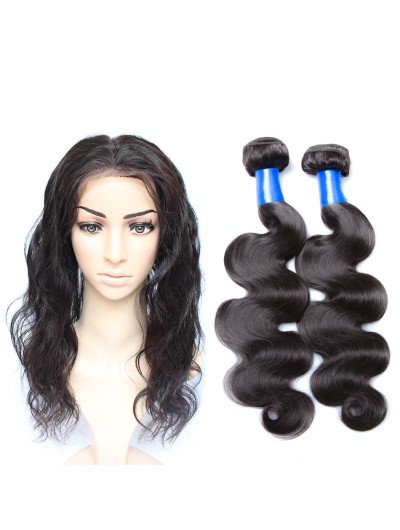 6A 360 Frontal with 2 Bundles Malaysian Hair Body Wave