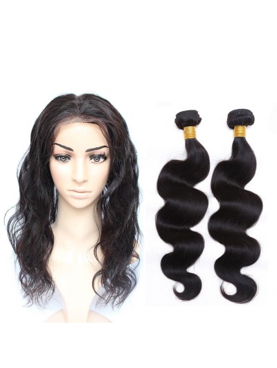 6A 360 Frontal with 2 Bundles Indian Hair Body Wave