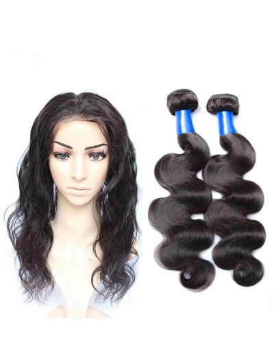 8A Premium 360 Frontal with 2 Bundles Indian Hair Body Wave