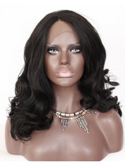 Heat Resistant Hair Perruque Synthetic Lace Front Wig For Black Women