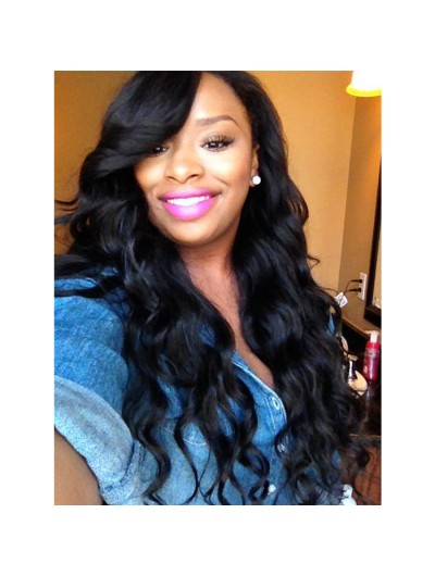 Wavy  For Black Women Lace Front Human Hair Wigs With Baby Hair