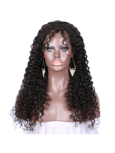 Curly Lace Front Human Hair Wigs With Baby Hair