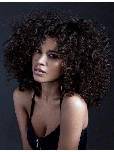 Capless Long Synthetic Hair Curly Wig Without Bangs