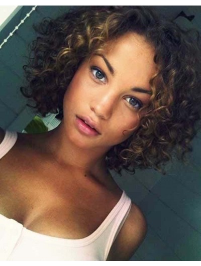 Black Women Lace Front Curly Hairstyles Wig