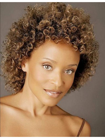 Simple Curly Hairstyles Wig For Natural Black Women