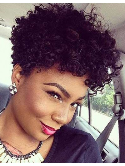 Lace Front Short Synthetic Hair Curly Wig