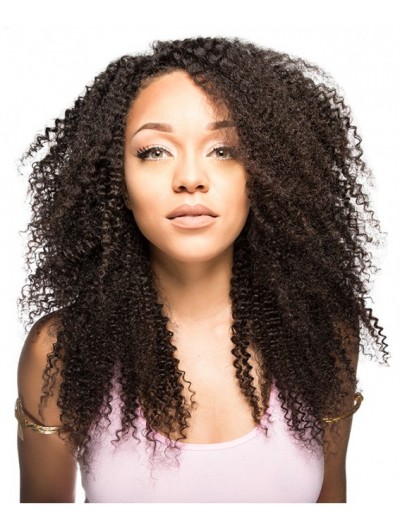 Mongolian Kinky Curly Long Lace Front Wig
