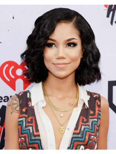 Jhene Aiko Wavy Synthetic Out Bob Wig