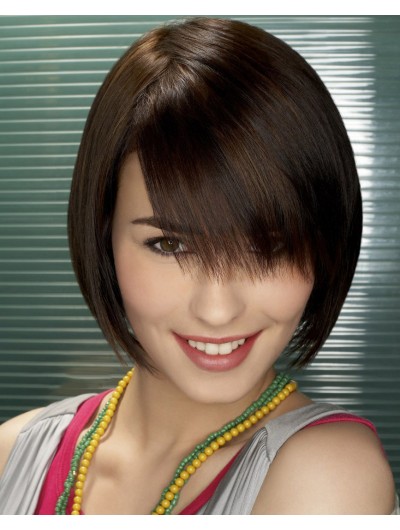 Remy Human Hair Capless Short Straight Bobs Wig