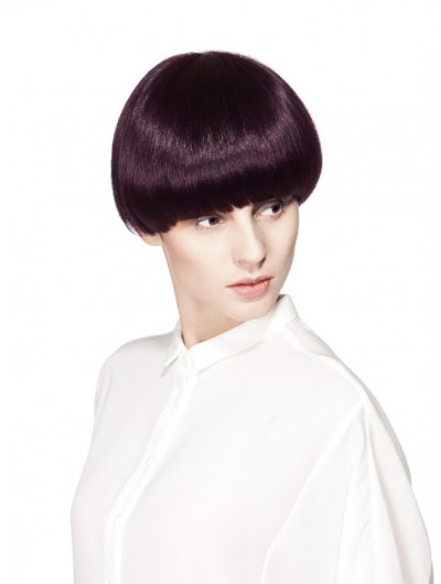 Straight Capless Short Synthetic Hair With Bangs Auburn Wig