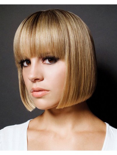 Straight Capless Short Synthetic Hair Bobs Wig