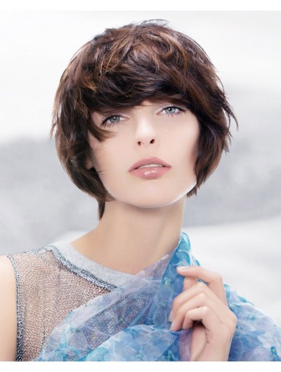 Wavy Capless Short Synthetic Hair With Bangs Wig