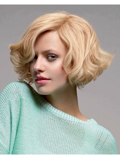 Tc Short Curled Hair Wavy Lace Front Wig