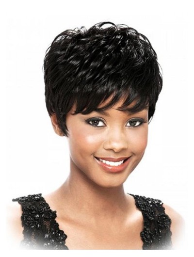 Wavy Capless Short Synthetic Hair Afro Wig