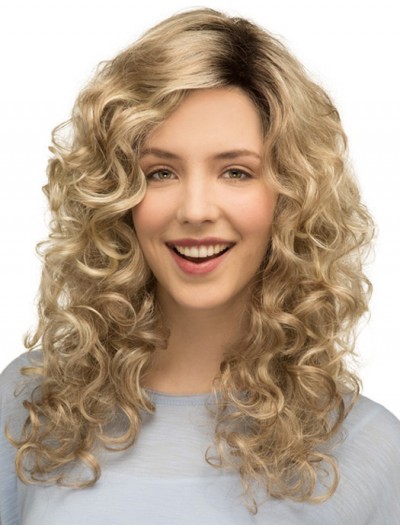 Lace Front Long Synthetic Hair Curly Wig Without Bangs