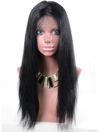 Lace Front Long Synthetic Hair Straight Wig Without Bangs