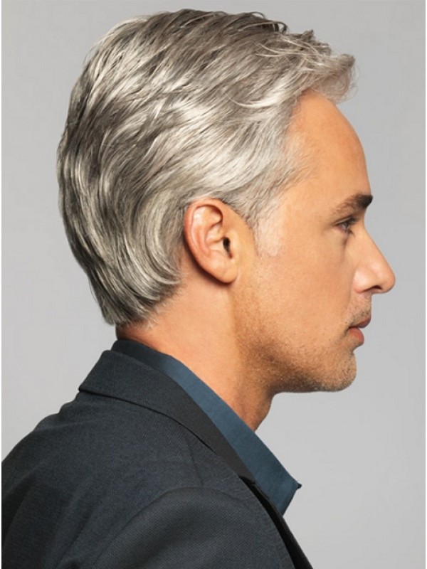 Lace Front Short Synthetic Wig For Older Man, Wigs For Men